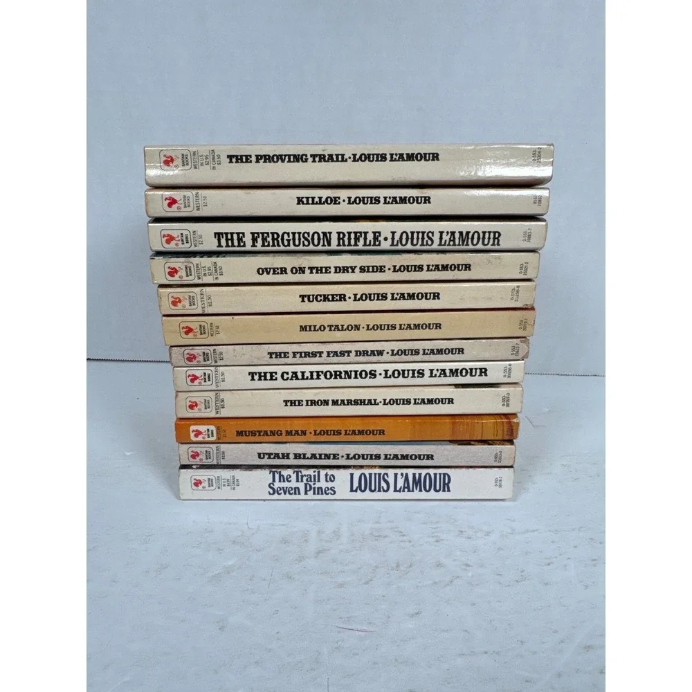 Louis L'Amour Lot 12 Vintage Western Books Bantam Paperback Collection